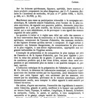 0949 - Page 944 - Revue des journaux. The desinfection of new clothes (La désinfection des vêtements neufs), par sir Charles A. Cameron (The Bristish. med Journal, 15 février 1902, page 386). [Catrin]. / Sur les boissons spiritueuses, liqueurs, apéritifs, leurs essences et leurs produits composants les plus dangereux, par J.-V. Laborde (Bulletin de l'Académie de médecine, 10 juin et 1er juillet 1902, t. XLVII, p. 685, et t. XLVIII, p. 21)