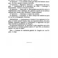 0965 - Page 960 - Variétés. Le XIe congrès international d'hygiène et de démographie, à Bruxelles en 1903. Programme. / Exposition