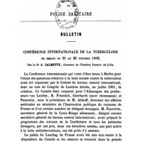 0966 - Page 961 - Bulletin. Conférence internationale de la tuberculose de Berlin du 21 au 26 octobre 1902. Par le Dr A. Calmette, ..