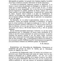 1048 - Page 1043 - Revue des journaux. L'industrie del burro con panna pastorizzata come mezzo di difesa contro la trasmissione della tubercolosi (Fabrication du beurre avec la crème pasteurisée comme moyen de défense contre la transmission de la tuberculose), par les Drs S. Belfanti e C. Coggi (Giornale della R. Societa Italiana d'Igiene, 30 avril 1902, p. 169). [F.-H. Renaut]. / Konservierung und Keimzahlen des Hackfleisches (Conservation et numération des germes du hachis de viande), par A. Strosbher (Archiv für Hygiene, XL, 1901)