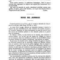 1133 - Page 1128 - Bibliographie. De l'aptitude des conscrits au service militaire, déterminée par le poids et la taille des hommes, par le Dr E. Tartière, ... (Communication faite à la Société nationale de médecine, séance du 23 juin 1902.). / Revue des journaux. L'assainissement de la Corse, par A. Laveran (Bulletin de l'Académie de médecine, 1902, Tome XLVIII, p. 233)