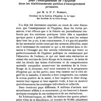 1301 - Page 1301 - Société de médecine publique et de génie sanitaire. XIe congrès d'hygiène tenu du 21 au 24 octobre 1924 au grand amphithéatre de l'institut pasteur - Paris. Deuxième partie. Rapports et communications concernant l'enseignement de l'hygiène. Enseignement primaire et secondaire. Rôle joué dans les divers pays par la Croix-Rouge pour l'enseignement de l'hygiène dans les établissements publics d'enseignement primaire, par M. le Dr F. Humbert..