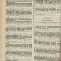 0096 - Page 90 - Clinique médicale de l'Hôtel-Dieu. M. Chomel... Coup violent dans l'hypogastre gauche ; hépatite chronique après dix-sept mois de rétablissement ; frictions avec l'iodure de plomb / Tumeurs cancéreuses du vagin et du col de l'utérus, existant depuis deux ans sans aucune douleur / Hôtel-Dieu. Service de M. Dupuytren. Luxation récente sur l'iléum (en haut et en dehors) de la cuisses ; réduction prompte