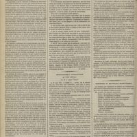 0198 - Page 188 - Lettre sur la suture entrecoupée, substituée à la suture entortillée, pour la réunion des bords du bec-de-lièvre unilatéral simple et de celui qui est compliqué de bifidité des os maxillaires. Communiquée à la Société de chirurgie, par M. G. Mirault... [Correspondance] / Nouvel appareil pour le redressement des dents / Empoisonnement involontaire par l'acide sulfurique. Par M. le Docteur Thirion / Académie des sciences. Séance du 13 avril 1857. Présence du fluor dans les eaux minérales de plombières, de Vichy et de Contrexeville. M. J. Nicklès / Préexistence de l'acide valérianique dans la racine fraîche de valériane. M. Pierlot / Chronique et nouvelles scientifiques