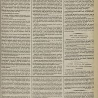 0015 - Page 7 - Hôtel-Dieu. M. Robert. Opération de fistule vésico-vaginale pratiquée suivant la méthode américaine / Nouvel agent anesthésique local. Par M. A. Claisse... / Académie impériale de médecine. Séance du 4 janvier 1859. Correspondance / Feuilleton. [Correspondance]. [Champouillon]
