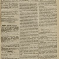 0015 - Page 5 - Sommaire / Séance de l'Académie des sciences. [Dr Brochin] / Hôpital Saint-Louis. M. Richet. Hernie de l'intestin grêle. - Etranglement au niveau de l'anneau inguinal supérieur. - Dangers du taxis prolongé ou forcé. - Herniotomie. - Mort / Quelques considérations sur la vaccine. La période d'incubation n'existe pas dans cette maladie. Par M. le Docteur H. Montanier