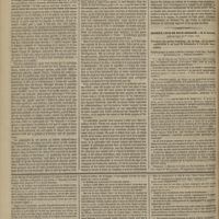 0596 - Page 586 - Faculté de médecine. De la pathologie générale, de sa réalité et de son rôle dans la constitution de la médecine ; par M. le Docteur E. Chauffard... / Hospice civil de Neuf-Brisach. M. E. Sonrier... Paralysie des quatre membres, du rectum, de la vessie, consécutive à un coup de baïonnette à l'arcade sourcilière. Antiphlogistiques puissants, médication tétanique à haute dose, électricité par induction, etc. - Guérison incomplète / [Feuilleton]. Lettres sur la contagion