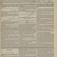 0611 - Page 597 - Sommaire / Paris, le 23 décembre 1868. [Dr E. Le Sourd] / [Correspondance]. [E. Coste] / Hôpital militaire du camp de Chalons. M. Sonrier... Disjonction de l'os malaire avec semi-luxation en arrière. Paralysie du nerf sous-orbitaire, exophthalmie, etc. - Guérison / Feuilleton. Les livres d'Étrennes / Bulletin bibliographique