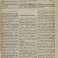 0147 - Page 133 - Sommaire / Séance de l'Académie de médecine. [Dr Brochin] / Hôpital de la Charité. M Sée. Du diagnostic des fièvres par la température