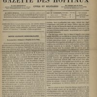 0069 - Page 57 - Sommaire / Revue clinique hebdomadaire. Les exercices cliniques à l'Hôpital de la Pitié