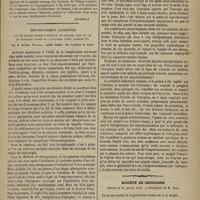0097 - Page 85 - Compte rendu des travaux de la Société de chirurgie pendant l'année 1870 ; par M. Panas... (Lu à la Société de chirurgie, dans la séance du 17 janvier 1872). (A suivre) / Empoisonnement accidentel par le sulfate neutre d'atropine en collyre, dans un cas de névralgie larvée de la cinquième paire, guérison ; par le Docteur Prunac... / Société de chirurgie. Séance du 10 janvier 1870. Correspondance