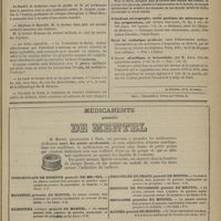 0171 - Page 159 - Thèses soutenues à la Faculté de médecine de Paris pendant l'année 1872 / Chronique et nouvelles scientifiques. hôpitaux de Marseille / Les balles explosibles / Bulletin bibliographique