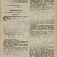 0321 - Page 309 - Académie de médecine. Séance du 2 avril 1872. Lectures et communications. Résultats cliniques de la résection scapulo-humérale par la méthode sous-périostée / Société de chirurgie. Séance du 20 mars 1872. Communication. Substitution des courants continus faibles, mais permanents, aux courants continus énergiques et temporaires dans les paralysies, les contractures musculaires et les lésions de nutrition. M. Le Fort