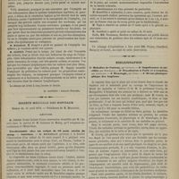 0521 - Page 509 - Société de chirurgie. Séance du 22 mai 1872 / Société médicale des hôpitaux. Séance du 12 avril 1872. Lecture. Trachéotomie chez un enfant de 10 mois atteint du croup. - Guérison. M. Bourdillat / Bibliographique. 1° Maladies de l'utérus, par Courty. - 2° Impuissance et stérilité, par Roubaux. - 3° Prostitution à Paris et à Londres, par Lecourt. - 4° Histologie, par Fort.- 5° Revue photographique des hôpitaux. [Dr A. Corlieu]