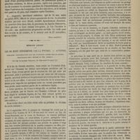 0535 - Page 523 - Revue clinique hebdomadaire. Observations pour servir à la question du traitement de la pleurésie purulente. (Sera continué) / Médecine légale. Cas de mort déterminée par la foudre. - Autopsie quelques considérations sur les accidents causés par le fluide électrique sur l'homme et les animaux ; par M. le Docteur Fredet...