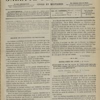 0645 - Page 633 - Sommaire / Séance de l'Académie de médecine. [Dr Victor Révillout] / Hôtel-Dieu de Lyon. M. Ollier. Abaissement du nez au moyen de l'ostéctomie (procédé de M. Ollier) comme opération préliminaire pour l'ablation de polypes naso-pharyngiens. (Nouvelle observation rédigée par M. A. Poncet...)