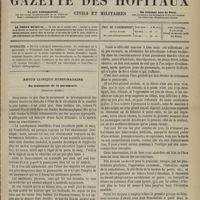 0701 - Page 689 - Sommaire / Revue clinique hebdomadaire. Du traitement de la pneumonie. (Deuxième article)