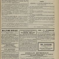 0803 - Page 791 - Correspondance. [P. Grout] / Thèses soutenues à la Faculté de médecine de Paris pendant l'année 1872
