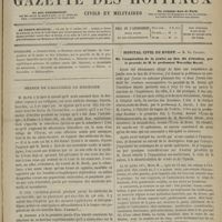 0877 - Page 865 - Sommaire / Séance de l'Académie de médecine. [Dr Brochin] / Hôpital civil de Brest. M. Th. Caradec. De l'amputation de la jambe au lieu dit d'élection, par le procédé de M. le Professeur Marcellin Duval