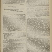 0879 - Page 867 - Hôpital civil de Brest. M. Th. Caradec. De l'amputation de la jambe au lieu dit d'élection, par le procédé de M. le Professeur Marcellin Duval. (A suivre) / Mémoire sur les affections syphilitiques précoces du système osseux ; par Charles Mauriac...