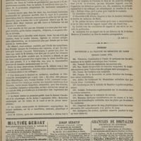 0883 - Page 871 - Société de médecine. Rapport. Sur la candidature de M. le Docteur Gillette à une place de membre titulaire de la Société de médecine de Paris, et à l'appui de laquelle il a lu deux observations ayant trait à des tumeurs fibro-plastiques de l'orbite, par M. A. Forget. (A suivre) / Thèses soutenues à la Faculté de médecine de Paris pendant l'année 1872