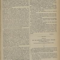 0895 - Page 883 - Hôpital civil de Brest. M. Th. Caradec. De l'amputation de la jambe au lieu dit d'élection, par le procédé de M. le Professeur Marcellin Duval. (A suivre) / Mémoire sur les affections syphilitiques précoces du système osseux ; par Charles Mauriac...