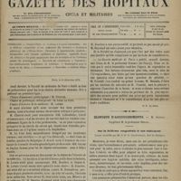 1173 - Page 1161 - Sommaire / Paris, le 16 décembre 1872. [Dr E. Le Sourd] / Clinique d'accouchements. M. Guéniot... Sur la faiblesse congénitale et son traitement. (Leçon recueillie par M. le Dr G. Chantreuil...)