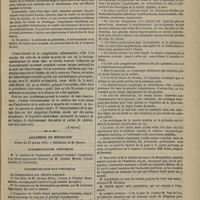0079 - Page 69 - Obstétrique. De la conduite à tenir après l'application du tampon dans les cas d'insertion vicieuse du placenta. Par M. Bailly... (A suivre) / Académie de médecine. Séance du 21 janvier 1873. Correspondance officielle / Correspondance non officielle