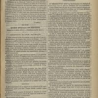 0695 - Page 685 - Société de médecine de Paris. Séance du 22 février 1873. M. Reliquet : Plaie par éclat d'obus. Perte d'une section de 0m,09 du tibia. Fragments du plomb d'enveloppe de l'obus dans le creux poplité ; où ils sont arrivés en contournant l'articulation du genou. Reproduction de la section du tibia. Guérison. Présentation du blessé. (A suivre) / Société médicale des hôpitaux. Séance du 11 juillet 1873. Présentation de pièces anatomiques / Rapports. M. Moutard-Martin, sur un mémoire de M. Lagou... : L'herpès labialis considéré comme fièvre éruptive / Communications. M. Libermann : Les inhalations de chlorhydrate d'ammoniaque dans les affections chroniques des voies respiratoires