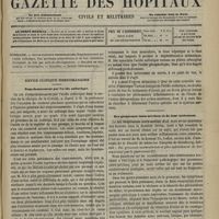 1107 - Page 1097 - Sommaire / Revue clinique hebdomadaire. Empoisonnement par l'acide sulfurique / Des grossesses intra-utérines et de leur traitement