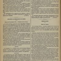 0038 - Page 30 - Société de chirurgie. Séance du 9 décembre 1874. Discussion. (A suivre) / Société de médecine de Paris. Séance du 28 novembre 1874. Lecture / Discussion. (A suivre) / Nécrologie. Boys de Loury