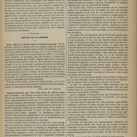 0413 - Page 405 - Pharmacologie. Un mot encore sur la teinture obstétricale. Par M. le Docteur A. Liégard... / Revue de la presse. Bons effets du chloral dans le delirium tremens. (Gaz. méd. de l’Algérie) / Empoisonnement par une forte dose de chloral prise par la bouche. (Soc. de biolog.) / Inoculabilité de l'herpès et de l'impetigo. (Bordeaux médical) / Aphasie