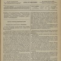 0593 - Page 585 - Sommaire / Revue clinique hebdomadaire. Rapports de la chorée avec le rhumatisme