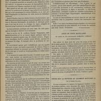 0595 - Page 587 - Revue clinique hebdomadaire. Leucocythémie ou leucémie / Abcès du sinus maxillaire et carie de l'os maxillaire supérieur ; guérison ; par le Docteur Bouchut / Étude sur la rupture du ligament rotulien ; par le Docteur Blacher