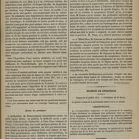 0691 - Page 683 - Revue clinique hebdomadaire. Paralysie du moteur oculaire externe dans l'hystéricisme / Notes de pratique / Société de chirurgie. Séance du 21 juillet 1875. Correspondance / Discussion