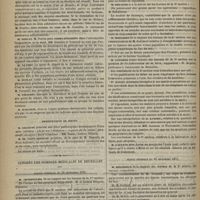 1006 - Page 998 - Société de chirurgie. Séance du 20 octobre 1875. Suite de la discussion sur la périostite phlegmoneuse diffuse. M. Marjolin / Présentation de pièces / Congrès des sciences médicales de Bruxelles. Séance générale du 24 septembre 1875. M. Charpentier : De l'alcool en thérapeutique. Rapporteur : M. le Docteur Desguin... / M. Debaisieux : Du pansement des plaies après les opérations. Rapporteur : M. Debaisieux / M. Janssens : De la fabrication de la bière. Rapporteur : M. Depaire / Séance générale du 25 septembre 1875
