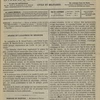 0021 - Page 9 - Sommaire / Séance de l'Académie de médecine. [Dr Victor Revillout] / Hospice de Bicêtre. M. Legrand du Saulle. La folie du doute (avec délire du toucher)