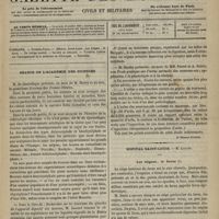 0037 - Page 25 - Sommaire / Séance de l'Académie des sciences. [Dr Édouard Fournié] / Hôpital Saint-Louis. M. Lailler. Les teignes, le favus