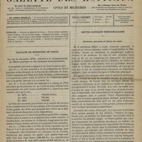 0053 - Page 41 - Sommaire / Faculté de médecine de Paris. Loi du 15 décembre 1875, relative à la reconstruction de l'École pratique et des Cliniques d'accouchement / Revue clinique hebdomadaire. Cirrhose, purpura et lésion du coeur