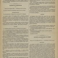 0057 - Page 45 - Des troubles de la parole dans la paralyse générale ; par M. le Docteur Auguste Voisin... (Arch. de méd.) / Société de chirurgie. Séance du 12 janvier 1876. Correspondance / Lecture / Rapport. M. Terrier : Atrophie des nerfs optiques consécutive à une lésion des vertèbres / Société de médecine de Paris. Séance du 13 novembre 1875. Discussion