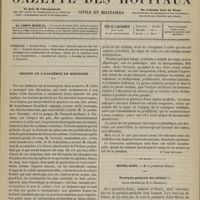 0069 - Page 57 - Sommaire / Séance de l'Académie de médecine. [Dr Victor Revillout] / Hôtel-Dieu. M. le Professeur Béhier. Paralysie générale des aliénés. (Leçon recueillie par M. G. Marseille)