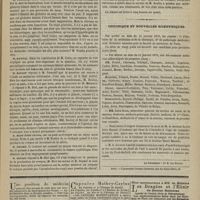0075 - Page 63 - Académie de médecine. Séance du 18 janvier 1876. Lecture. Discussion sur la leucocytose dans la morve. M. Bouillaud / Chronique et nouvelles scientifiques