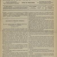0101 - Page 89 - Sommaire / Policlinique de gynécologie chirurgicale. Le secret médical devant les tribunaux dans le cas de déclaration de naissance ; par le Docteur Berrut