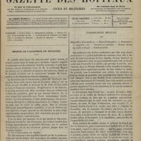 0141 - Page 129 - Sommaire / Séance de l'Académie de médecine. [Dr Victor Revillout] / Jurisprudence médicale. Réquisition d'un médecin. - Refus d'obtempérer. - Poursuites. - Acquittement. - Pourvoi en cassation. - Renvoi devant un autre tribunal. - Condamnation