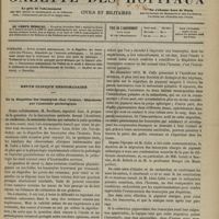 0149 - Page 137 - Sommaire / Revue clinique hebdomadaire. De la diapédèse des leucocytes chez l'homme, démontrée par l'anatomie pathologique