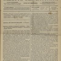 0181 - Page 169 - Sommaire / Hôpital des Enfants-Malades. M. Bouchut. Congestion cérébrale et apoplexie vermineuse. - Ischémie et hyperémie réflexes de l'encéphale. - Névroses de seconde dentition