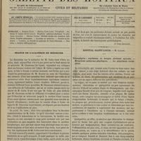 0189 - Page 177 - Sommaire / Séance de l'Académie de médecine. [Dr Victor Revillout] / Hôpital Saint-Louis. M. Lailler. Tricophytie : erythème et herpès circinné sycosis. - Éruptions epidermo-phytiques. - Le pityriasis versicolor