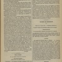 0223 - Page 211 - Revue clinique hebdomadaire. Éclampsie puerpérale accompagnée d'amaurose albuminurique, suivie de guérison / Essai clinique sur les tumeurs solides de l'ovaire ; par le Docteur Ziembicki... / Société de chirurgie. Séance du 1er mars 1876. Correspondance. M. Reverdin : Cicatrisation des plaies à l'aide de la greffe épidermique / Rapport. De l'emploi du chloral dans le tétanos. M. Verneuil / Discussion