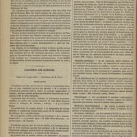 0256 - Page 244 - Thérapeutique. Des dragées Dominique dans la thérapeutique moderne. Par M. le Docteur Baron / Académie des sciences. Séance du 6 mars 1876. Nominations / Communications. Physiologie végétale. M. A. Barthélemy / Hygiène publique. M. de Rostaing / Physiologie. MM. Eulemberg et Landois / Médecine expérimentale. MM. Feltz et Ritter