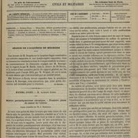 0261 - Page 249 - Sommaire / Séance de l'Académie de médecine. [Dr Brochin] / Hôtel-Dieu. M. Alphonse Guérin. Métrite parenchymateuse chronique. - Première phase du cancer de l'utérus. Leçon recueillie par M. G. Marseille